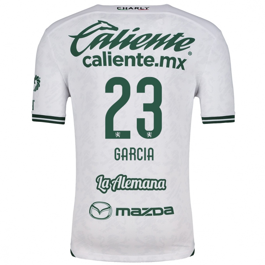 Niño Fútbol Camiseta Óscar García #23 Blanco Verde 2ª Equipación 2024/25 Argentina