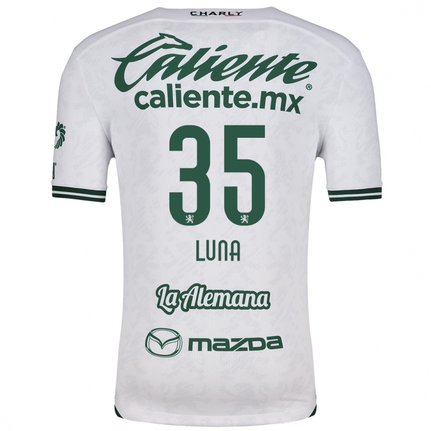 Niño Fútbol Camiseta Diego Luna #35 Blanco Verde 2ª Equipación 2024/25 Argentina