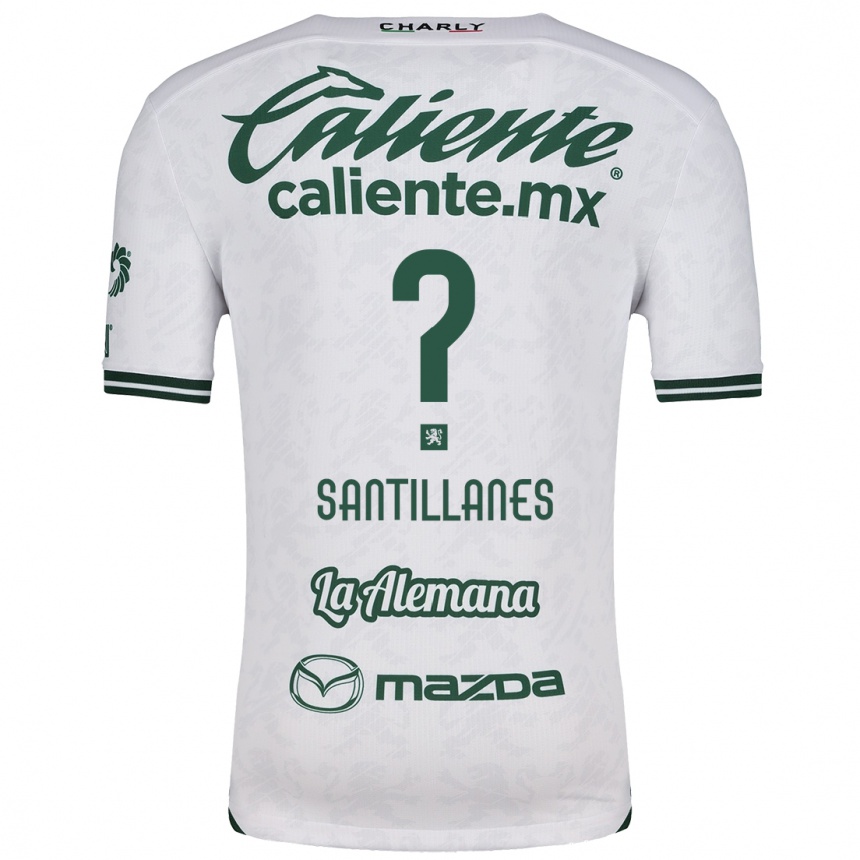 Niño Fútbol Camiseta Antonio Santillanes #0 Blanco Verde 2ª Equipación 2024/25 Argentina