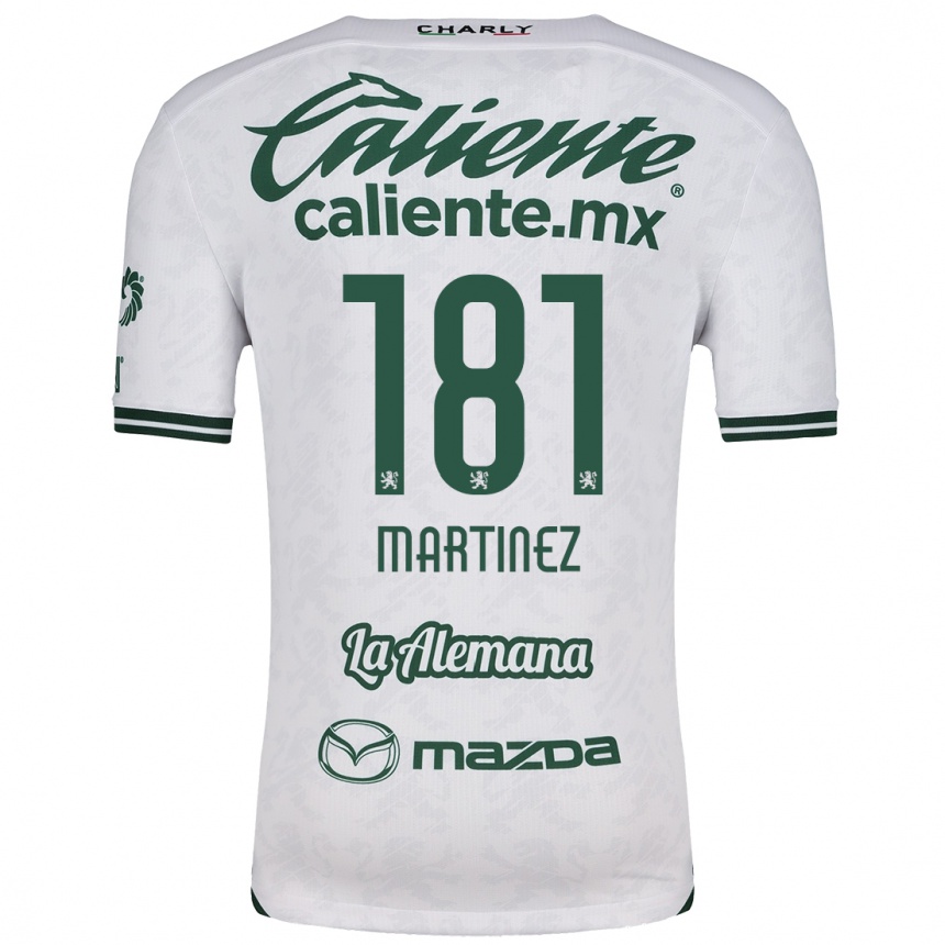 Niño Fútbol Camiseta Irving Martínez #181 Blanco Verde 2ª Equipación 2024/25 Argentina