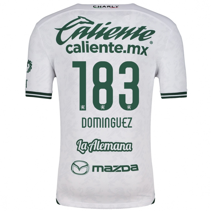 Niño Fútbol Camiseta Jesús Domínguez #183 Blanco Verde 2ª Equipación 2024/25 Argentina