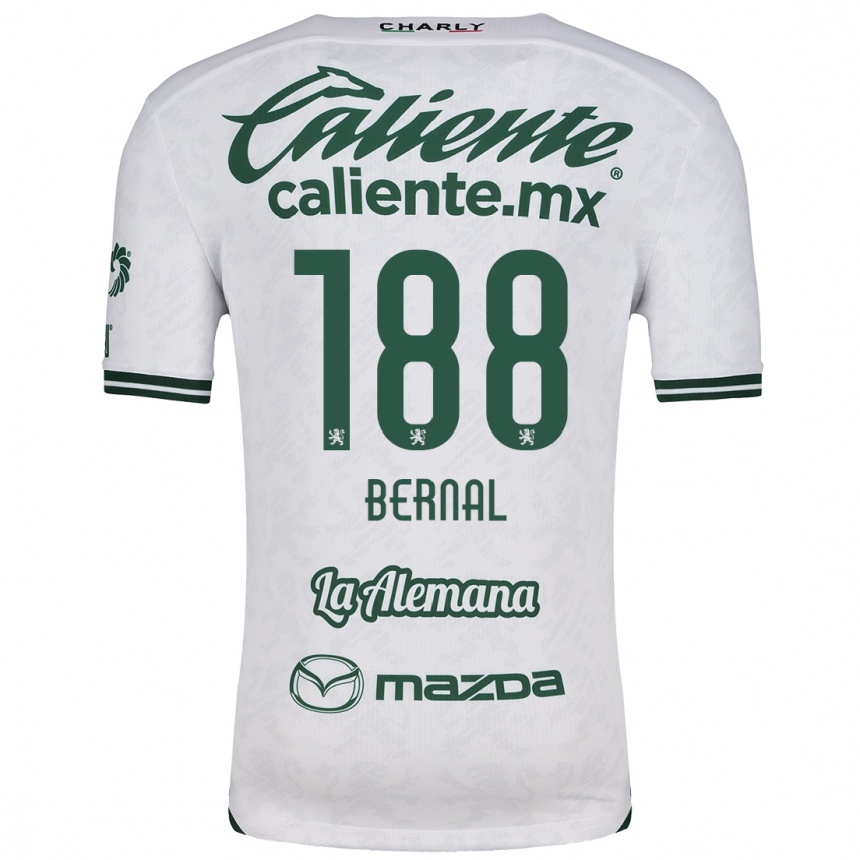 Niño Fútbol Camiseta Juan Bernal #188 Blanco Verde 2ª Equipación 2024/25 Argentina