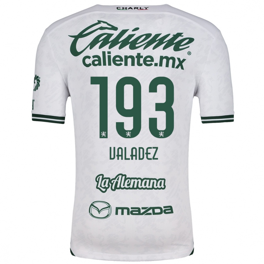 Niño Fútbol Camiseta Luis Valadez #193 Blanco Verde 2ª Equipación 2024/25 Argentina