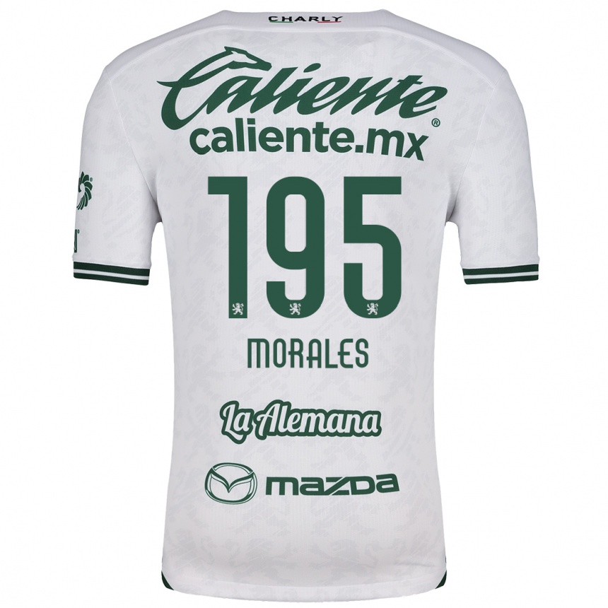 Niño Fútbol Camiseta Daniel Morales #195 Blanco Verde 2ª Equipación 2024/25 Argentina