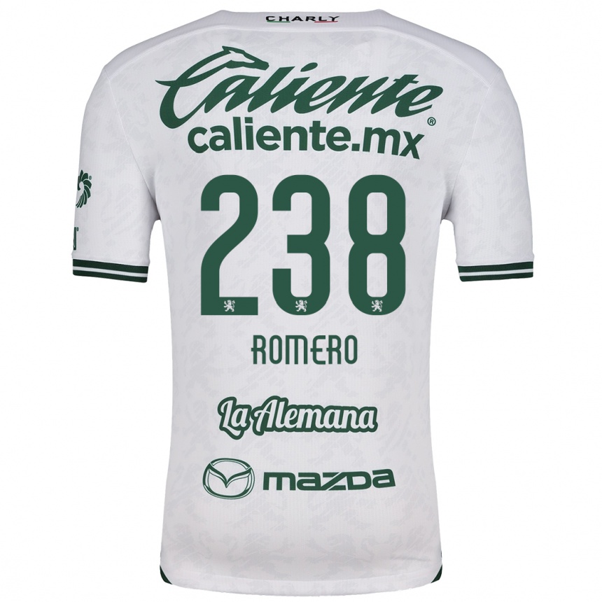 Niño Fútbol Camiseta Paulo Romero #238 Blanco Verde 2ª Equipación 2024/25 Argentina