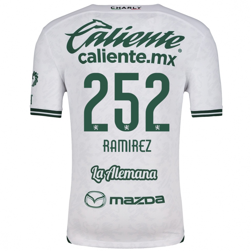 Niño Fútbol Camiseta Luis Ramírez #252 Blanco Verde 2ª Equipación 2024/25 Argentina