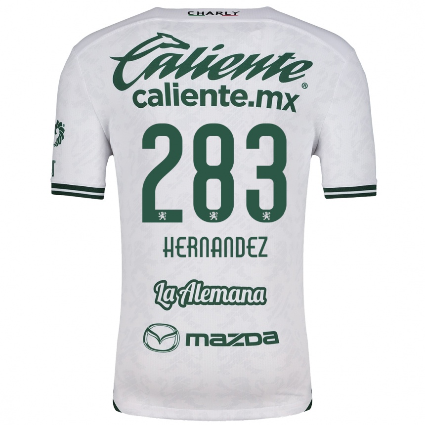 Niño Fútbol Camiseta Karin Hernández #283 Blanco Verde 2ª Equipación 2024/25 Argentina