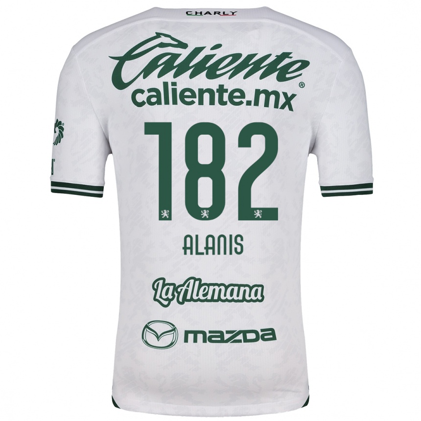 Niño Fútbol Camiseta Alejandro Alanís #182 Blanco Verde 2ª Equipación 2024/25 Argentina