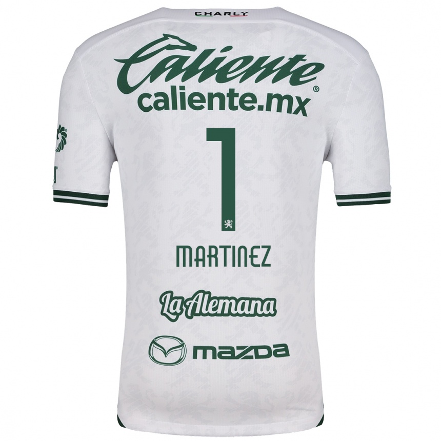 Niño Fútbol Camiseta Angeles Martínez #1 Blanco Verde 2ª Equipación 2024/25 Argentina