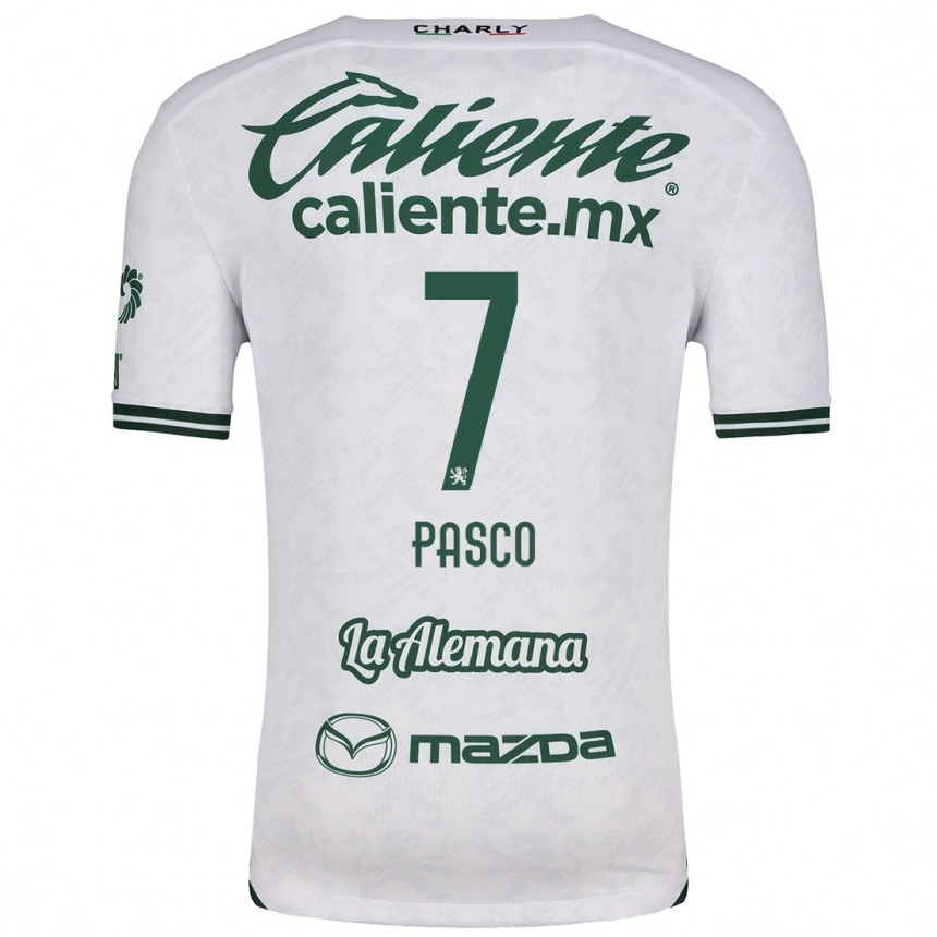 Niño Fútbol Camiseta Madeleine Pasco #7 Blanco Verde 2ª Equipación 2024/25 Argentina