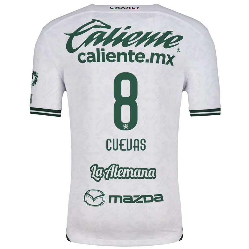 Niño Fútbol Camiseta Lucero Cuevas #8 Blanco Verde 2ª Equipación 2024/25 Argentina