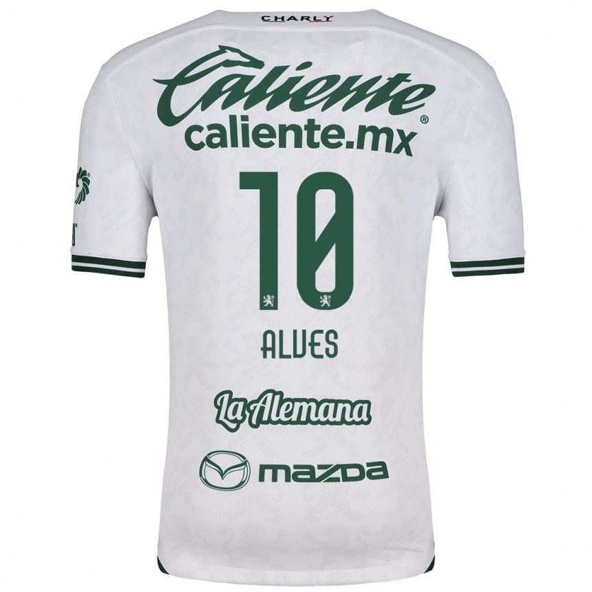 Niño Fútbol Camiseta Maria Alves #10 Blanco Verde 2ª Equipación 2024/25 Argentina