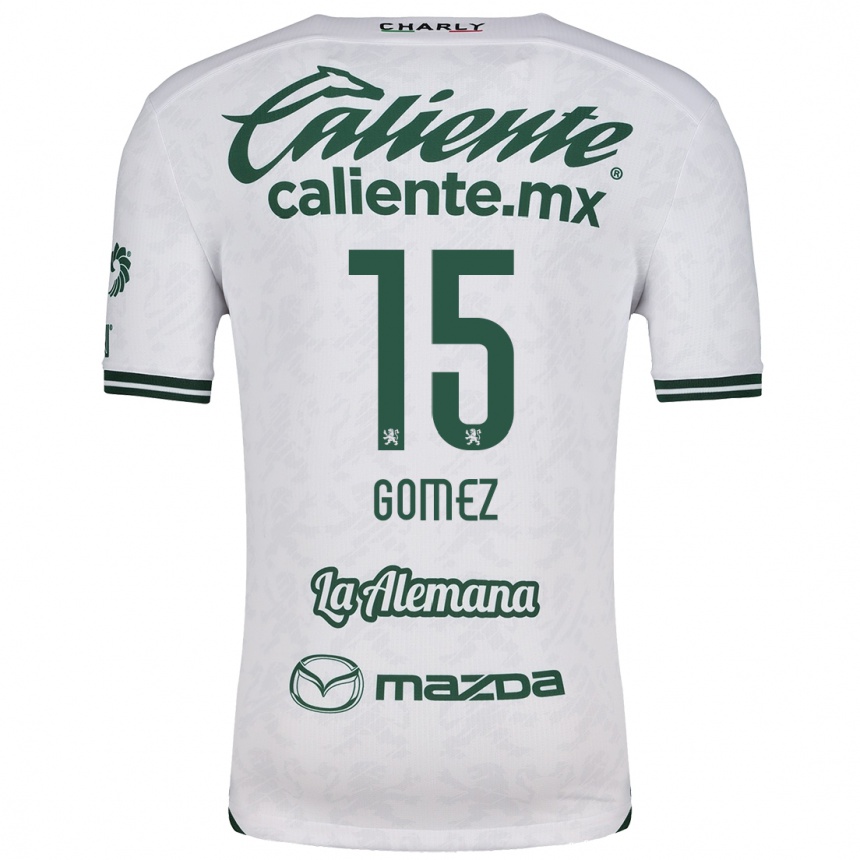 Niño Fútbol Camiseta Paulina Gómez #15 Blanco Verde 2ª Equipación 2024/25 Argentina