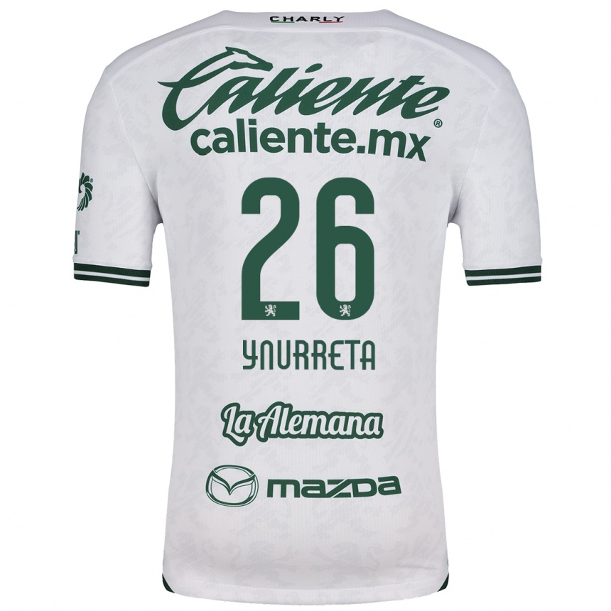 Niño Fútbol Camiseta Alexandra Hernández Ynurreta #26 Blanco Verde 2ª Equipación 2024/25 Argentina