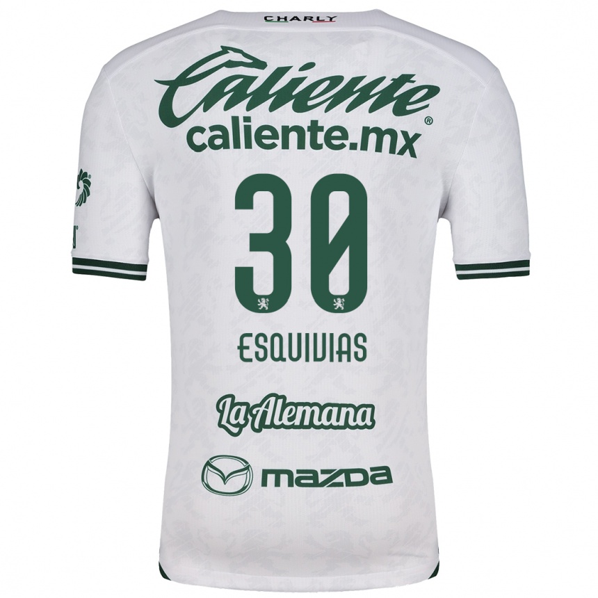 Niño Fútbol Camiseta Isabela Esquivias #30 Blanco Verde 2ª Equipación 2024/25 Argentina