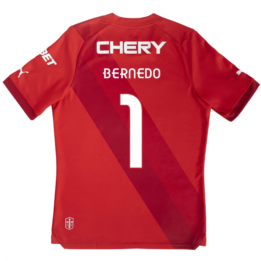 Niño Fútbol Camiseta Vicente Bernedo #1 Rojo Blanco 2ª Equipación 2024/25 Argentina