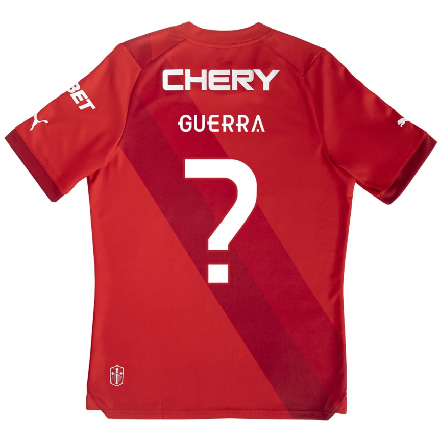 Niño Fútbol Camiseta Mateo Guerra #0 Rojo Blanco 2ª Equipación 2024/25 Argentina