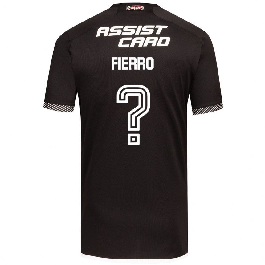 Niño Fútbol Camiseta Julio Fierro #0 Blanco Negro 2ª Equipación 2024/25 Argentina