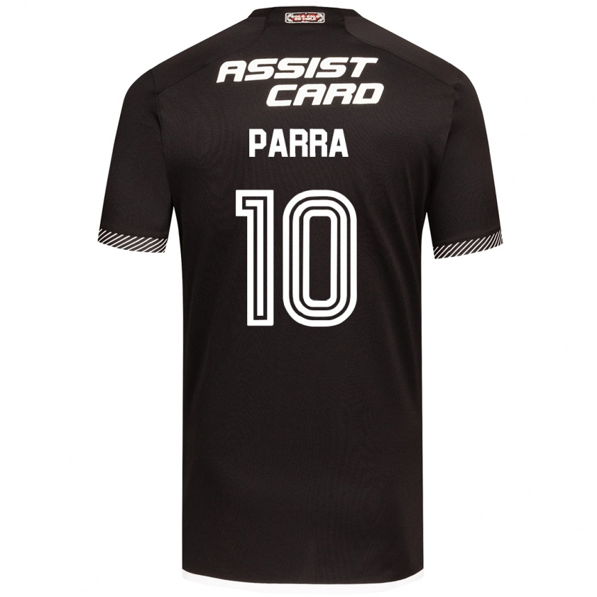 Niño Fútbol Camiseta Pablo Parra #10 Blanco Negro 2ª Equipación 2024/25 Argentina