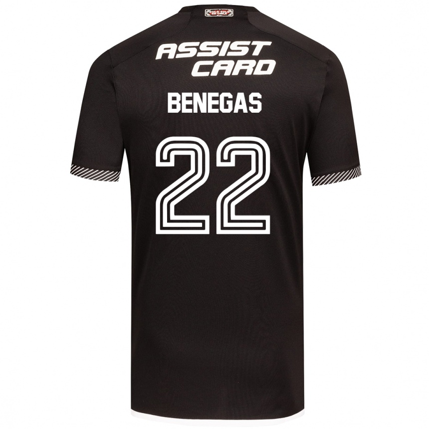 Niño Fútbol Camiseta Leandro Benegas #22 Blanco Negro 2ª Equipación 2024/25 Argentina