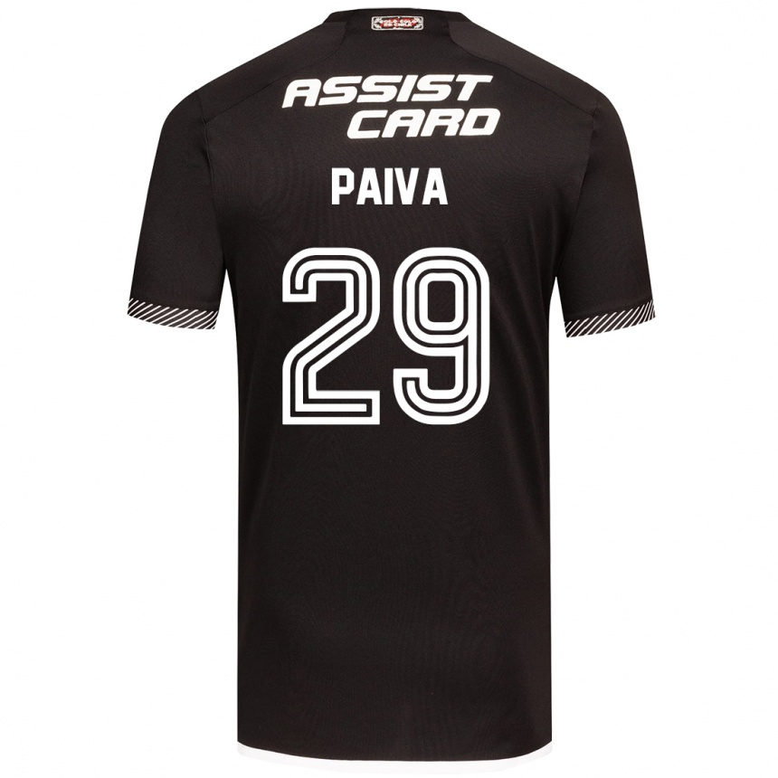 Niño Fútbol Camiseta Guillermo Paiva #29 Blanco Negro 2ª Equipación 2024/25 Argentina