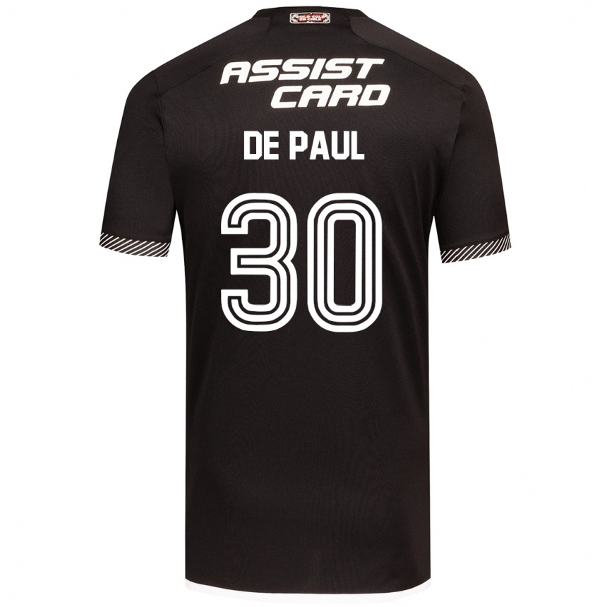 Niño Fútbol Camiseta Fernando De Paul #30 Blanco Negro 2ª Equipación 2024/25 Argentina