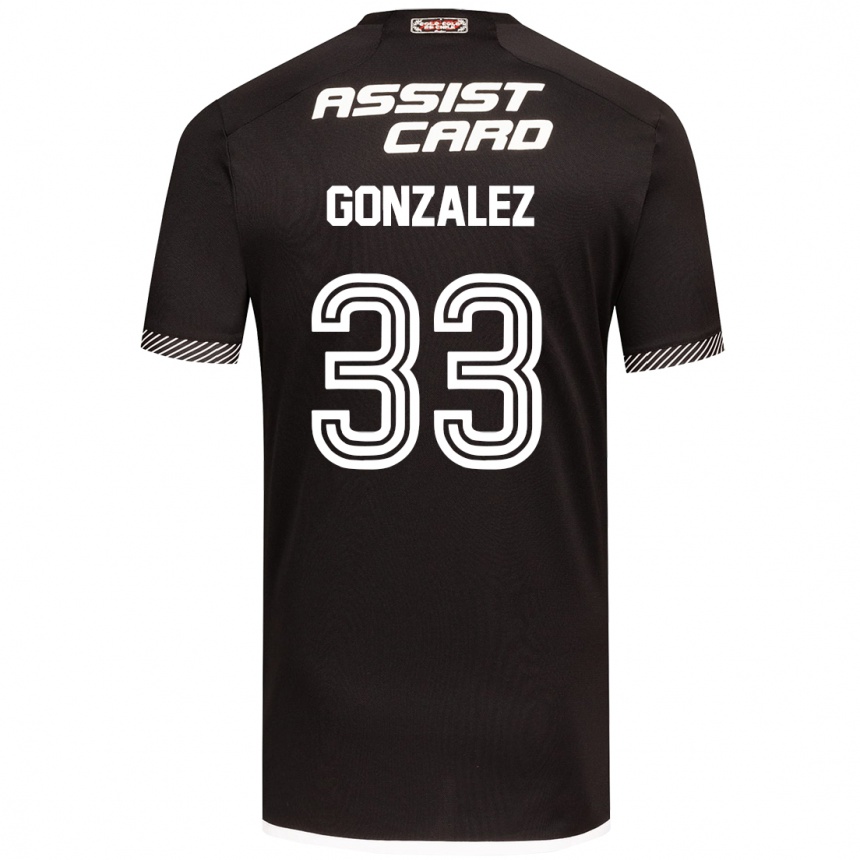 Niño Fútbol Camiseta Ramiro González #33 Blanco Negro 2ª Equipación 2024/25 Argentina