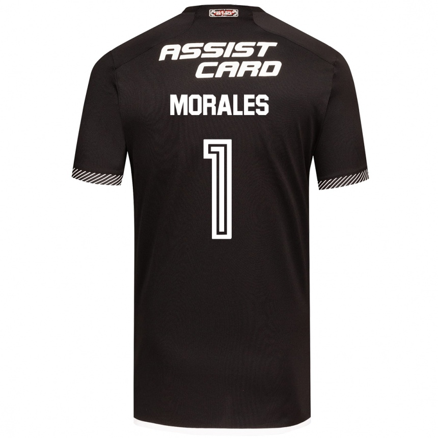 Niño Fútbol Camiseta Benjamin Morales #1 Blanco Negro 2ª Equipación 2024/25 Argentina