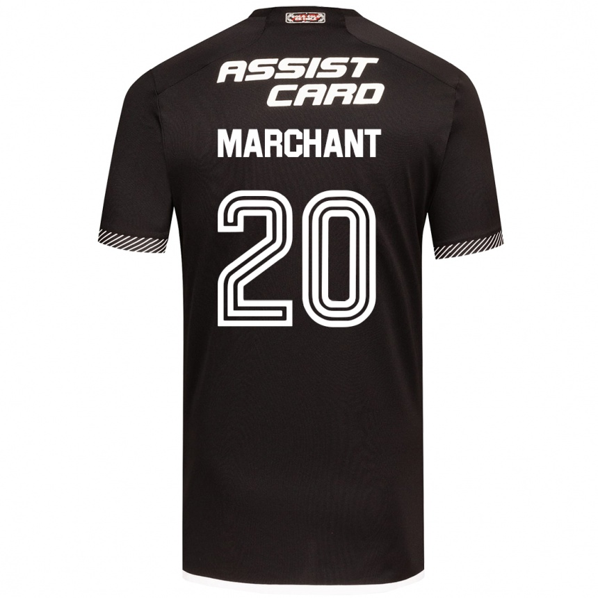 Niño Fútbol Camiseta Francisco Marchant #20 Blanco Negro 2ª Equipación 2024/25 Argentina