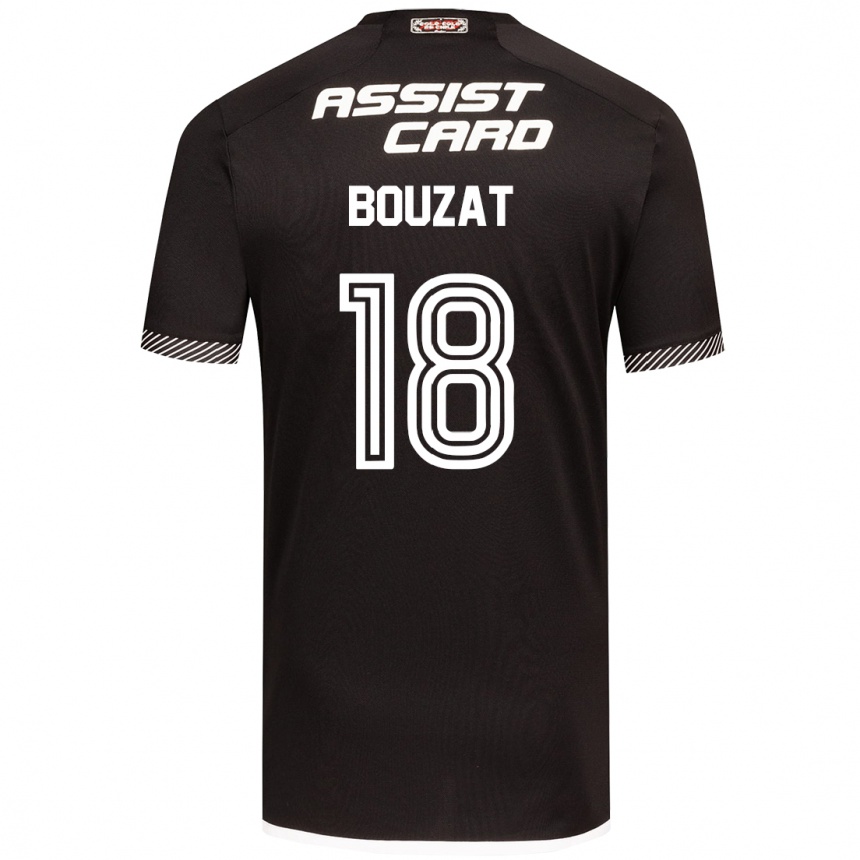 Niño Fútbol Camiseta Agustín Bouzat #18 Blanco Negro 2ª Equipación 2024/25 Argentina