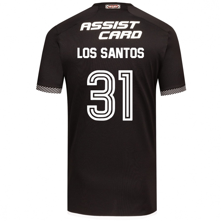 Niño Fútbol Camiseta Matías De Los Santos #31 Blanco Negro 2ª Equipación 2024/25 Argentina