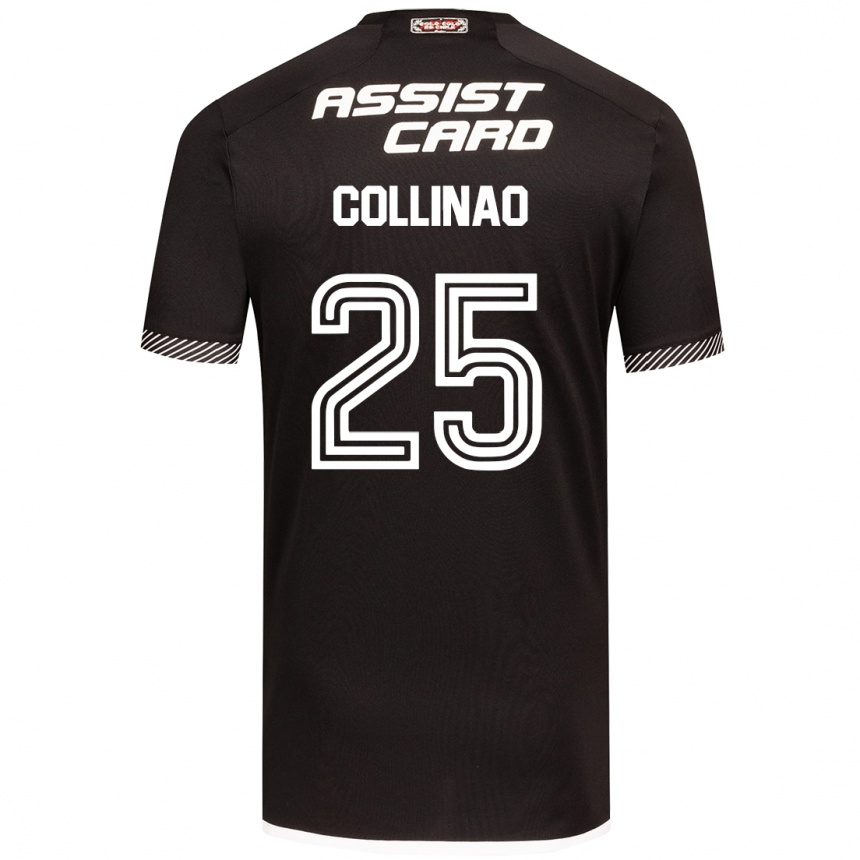 Niño Fútbol Camiseta Margarita Collinao #25 Blanco Negro 2ª Equipación 2024/25 Argentina