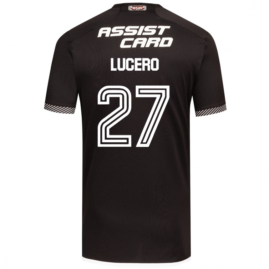 Niño Fútbol Camiseta Valentina Lucero #27 Blanco Negro 2ª Equipación 2024/25 Argentina