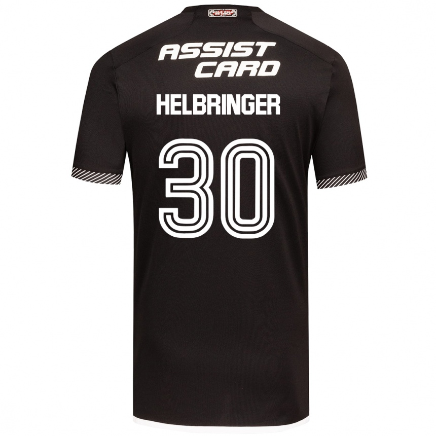 Niño Fútbol Camiseta Aixa Helbringer #30 Blanco Negro 2ª Equipación 2024/25 Argentina