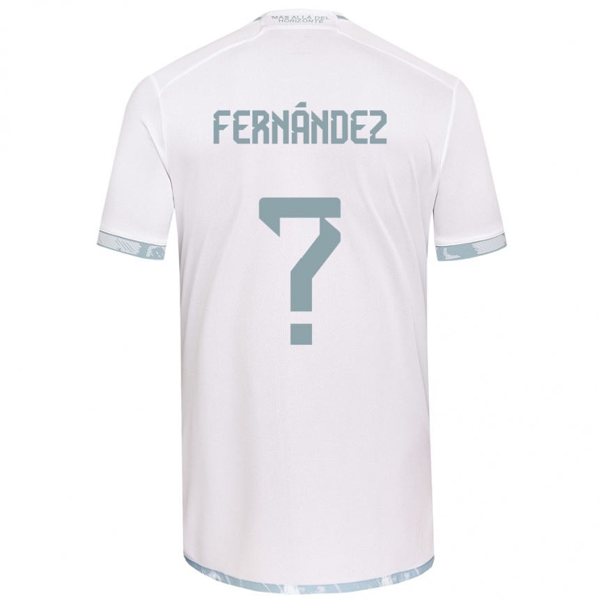 Niño Fútbol Camiseta Joaquín Fernández #0 Gris Blanco 2ª Equipación 2024/25 Argentina