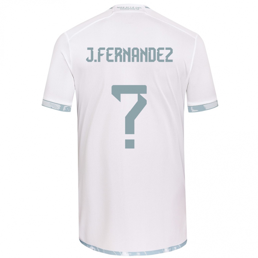 Niño Fútbol Camiseta José Matías Fernández #0 Gris Blanco 2ª Equipación 2024/25 Argentina