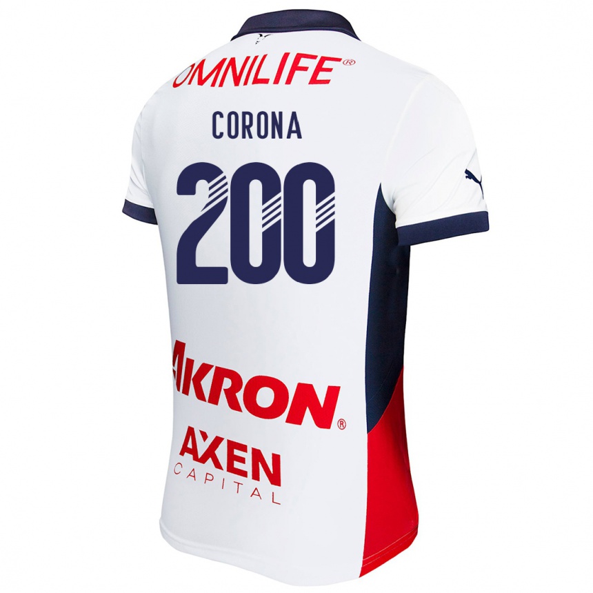 Niño Fútbol Camiseta Carlos Corona #200 Blanco Rojo Azul 2ª Equipación 2024/25 Argentina