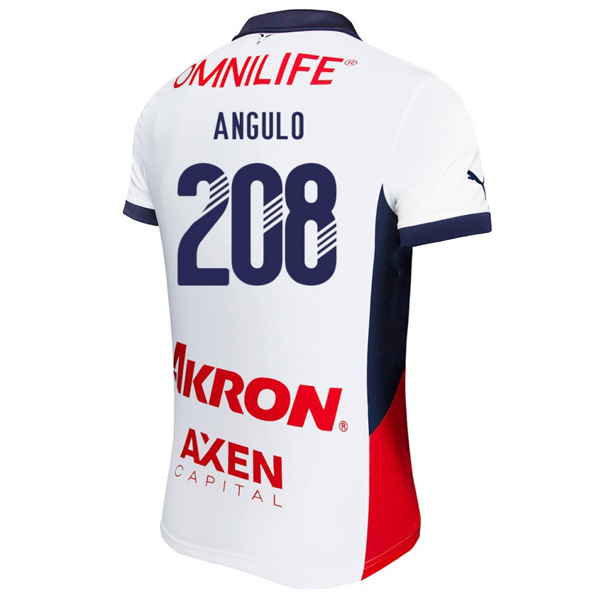 Niño Fútbol Camiseta Ismael Angulo #208 Blanco Rojo Azul 2ª Equipación 2024/25 Argentina