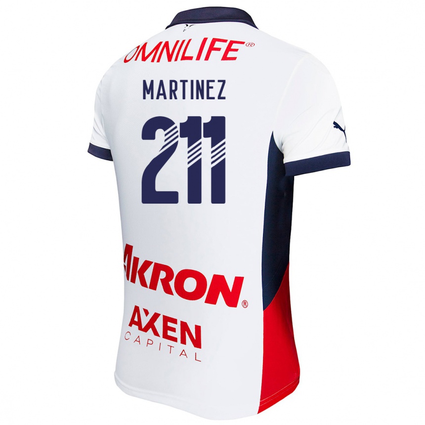 Niño Fútbol Camiseta Diego Martínez #211 Blanco Rojo Azul 2ª Equipación 2024/25 Argentina