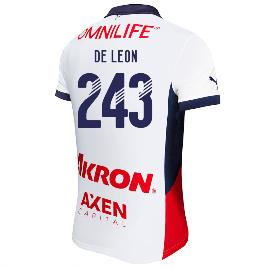 Niño Fútbol Camiseta Jared De León #243 Blanco Rojo Azul 2ª Equipación 2024/25 Argentina