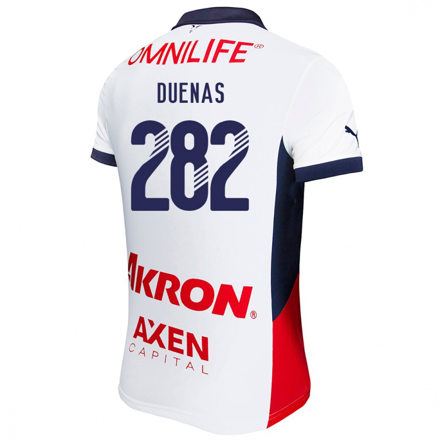 Niño Fútbol Camiseta Omar Dueñas #282 Blanco Rojo Azul 2ª Equipación 2024/25 Argentina