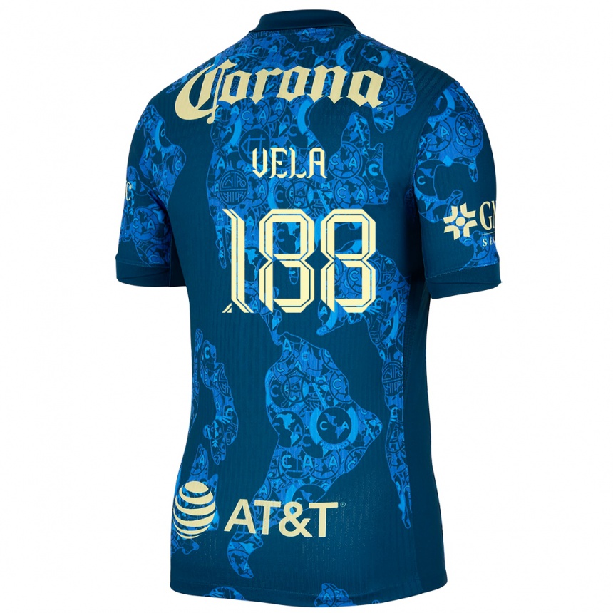 Niño Fútbol Camiseta Christo Vela #188 Azul Amarillo 2ª Equipación 2024/25 Argentina