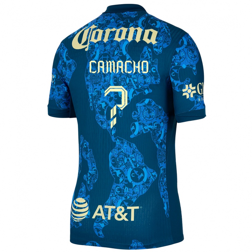 Niño Fútbol Camiseta Jorge Camacho #0 Azul Amarillo 2ª Equipación 2024/25 Argentina