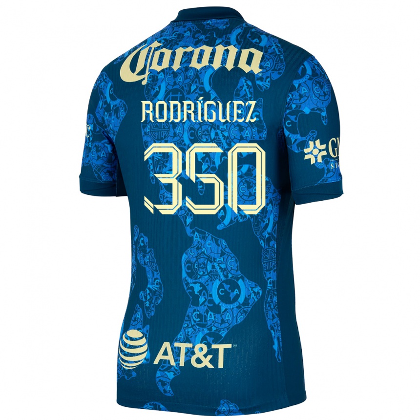 Niño Fútbol Camiseta Ángel Rodríguez #350 Azul Amarillo 2ª Equipación 2024/25 Argentina