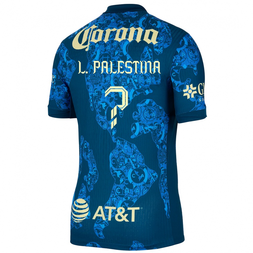 Niño Fútbol Camiseta Leonardo Palestina #0 Azul Amarillo 2ª Equipación 2024/25 Argentina