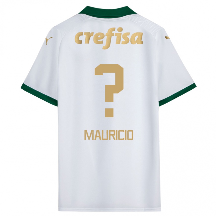 Niño Fútbol Camiseta Mauricio #0 Blanco Verde 2ª Equipación 2024/25 Argentina