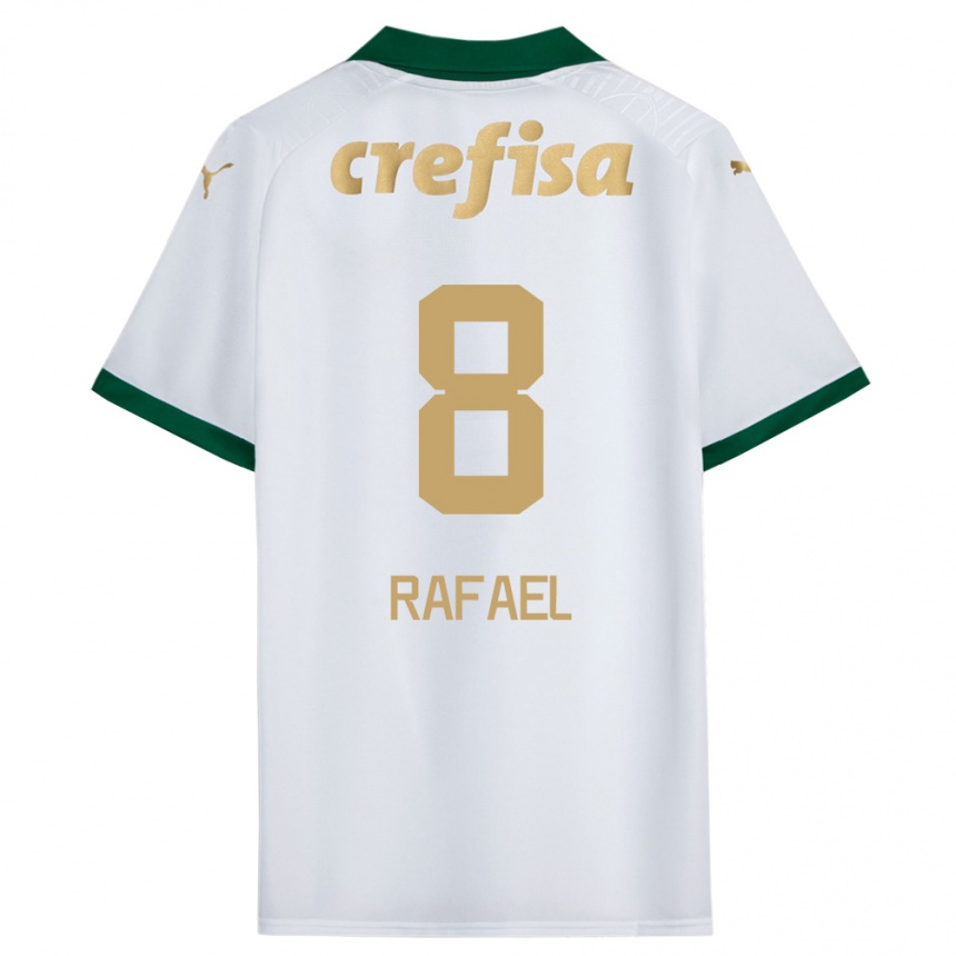 Niño Fútbol Camiseta Zé Rafael #8 Blanco Verde 2ª Equipación 2024/25 Argentina