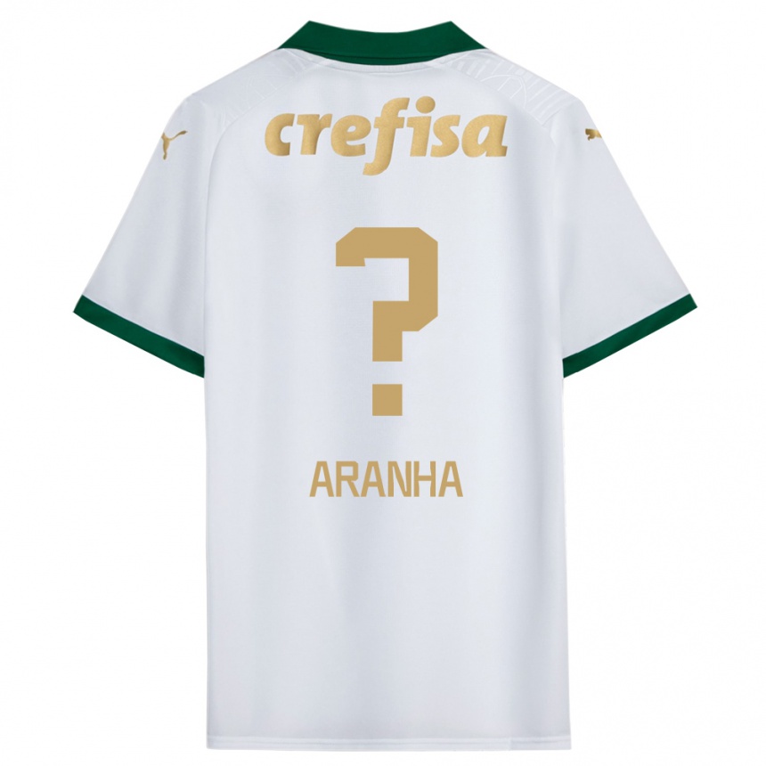 Niño Fútbol Camiseta Aranha #0 Blanco Verde 2ª Equipación 2024/25 Argentina