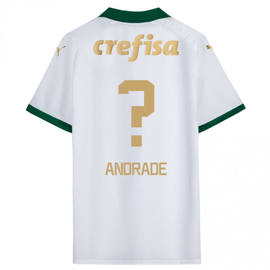 Niño Fútbol Camiseta Deivid Andrade #0 Blanco Verde 2ª Equipación 2024/25 Argentina