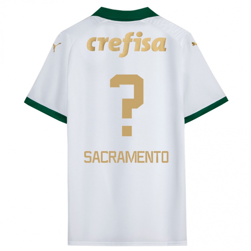 Niño Fútbol Camiseta Wendell Sacramento #0 Blanco Verde 2ª Equipación 2024/25 Argentina